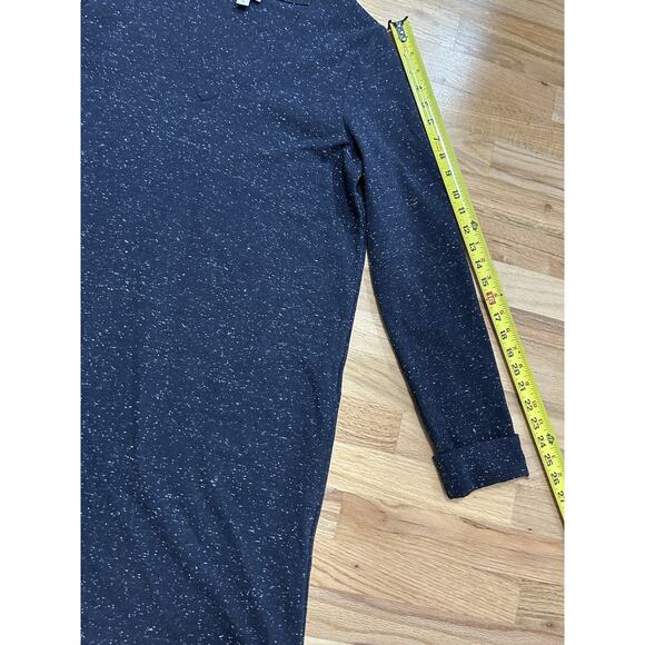 J Jill Ponte V-Neck Dress Women’s Medium Tall Navy Long Sleeve Flecked - Picture 7 of 8